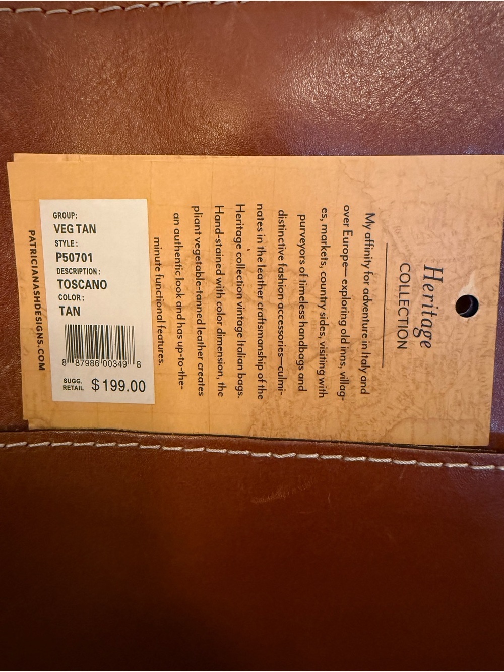 Patricia Nash Toscano Tote in Tan - Picture 9 of 10